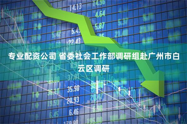 专业配资公司 省委社会工作部调研组赴广州市白云区调研