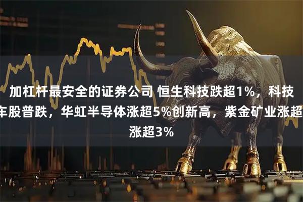 加杠杆最安全的证券公司 恒生科技跌超1%，科技汽车股普跌，华虹半导体涨超5%创新高，紫金矿业涨超3%
